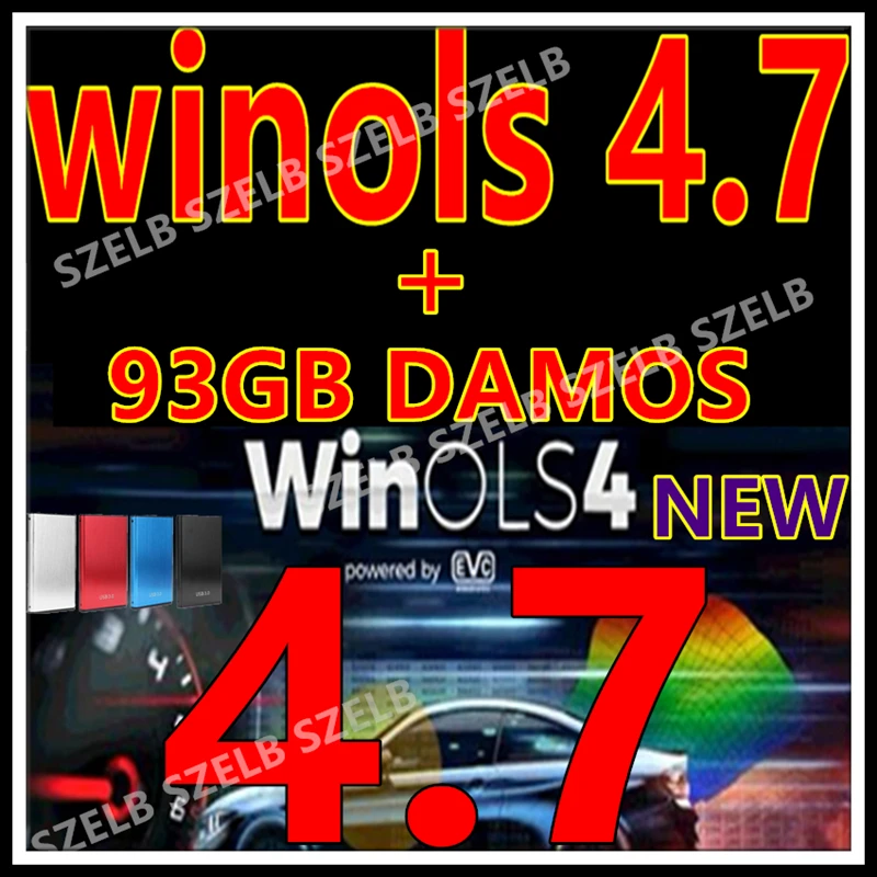 2025 Hot Sell, Newest ECU Programming Tool Winols 4.7 Software+ 93GB Damos Files Winols 4.7 Multi-language Free Help Install