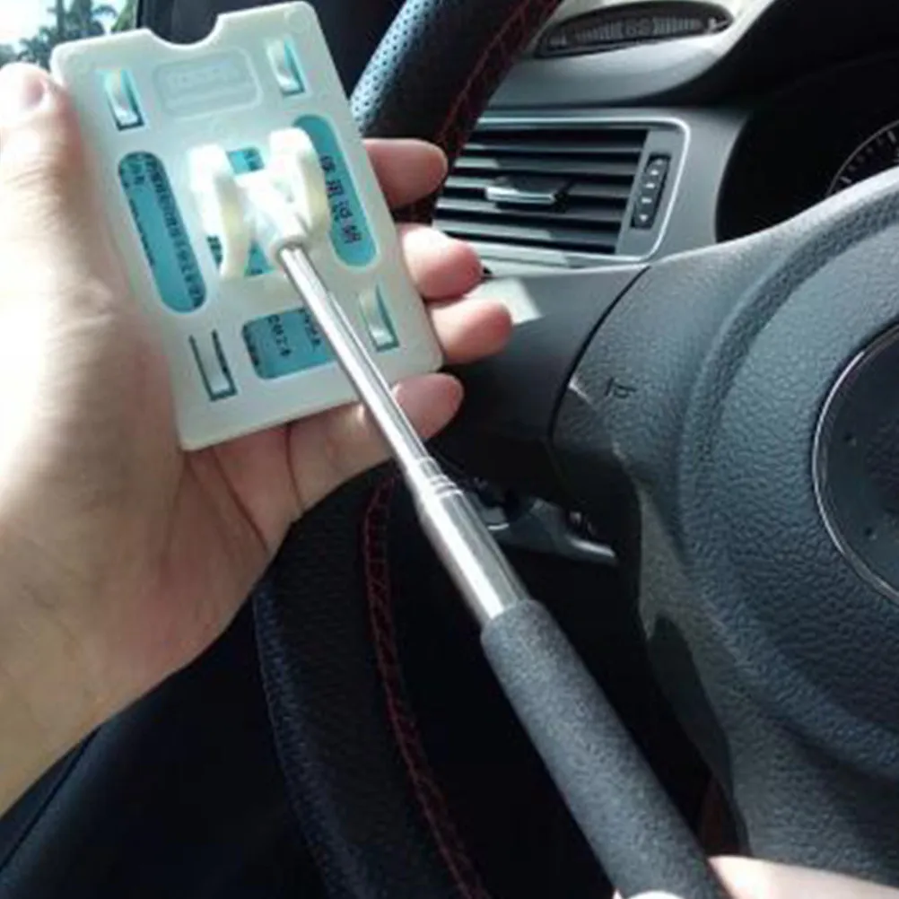 2Pcs Parking Card Holder Telescopic Car Payment Rod Portable Parking Garage Card Toll Stick for Car Supplies Toll Pass Holder