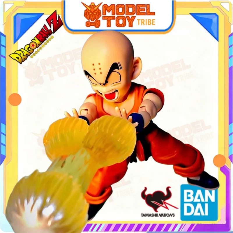 

In Stock Japan Bandai Original Anime TAMASHII NATIONS SHF Dragon Ball Krillin-Son Goku's Old Friend Action Figure Model Toy Gift