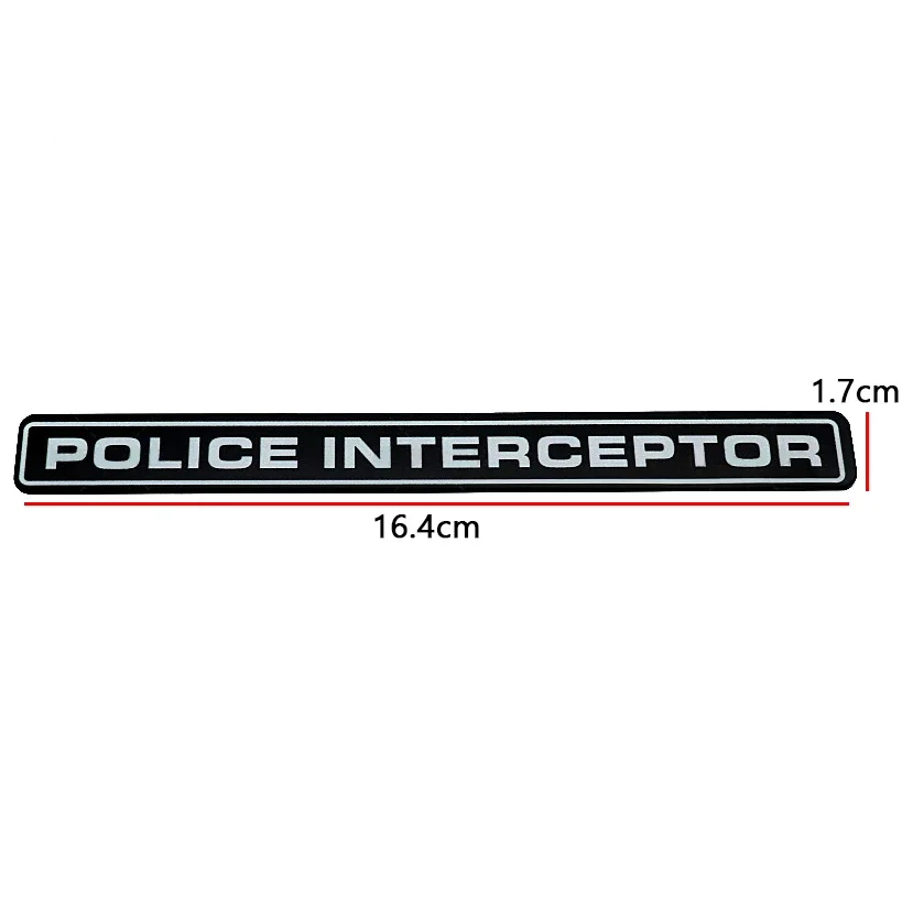 Acrylic POLICE INTERCEPTOR Car Body Emblem Rear Trunk Badge Sticker for Ford Fiesta Focus Mondeo Kuga Ranger Taurus Explorer