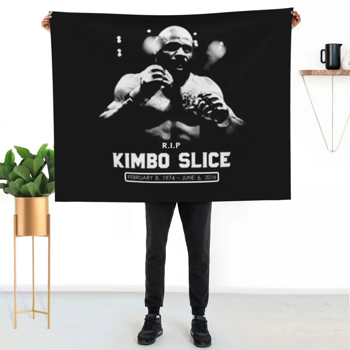 Kimbo Slice Throw Blanket wednesday Picnic Bed Fashionable warm for winter blankets and throws Summer Blankets