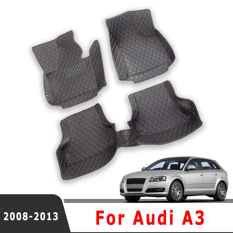

Автомобильные коврики, коврики в багажник для Audi A3 2013 2012 2011 2010 2009 2008, хэтчбек, автомобильные подушечки для ног, аксессуары для салона автомобиля