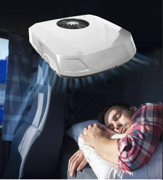 24v Electric Parking Air Conditioner  Roof Mounted 24 Volt  Dc  Rooftop air Conditioning for Car Van Truck Bus