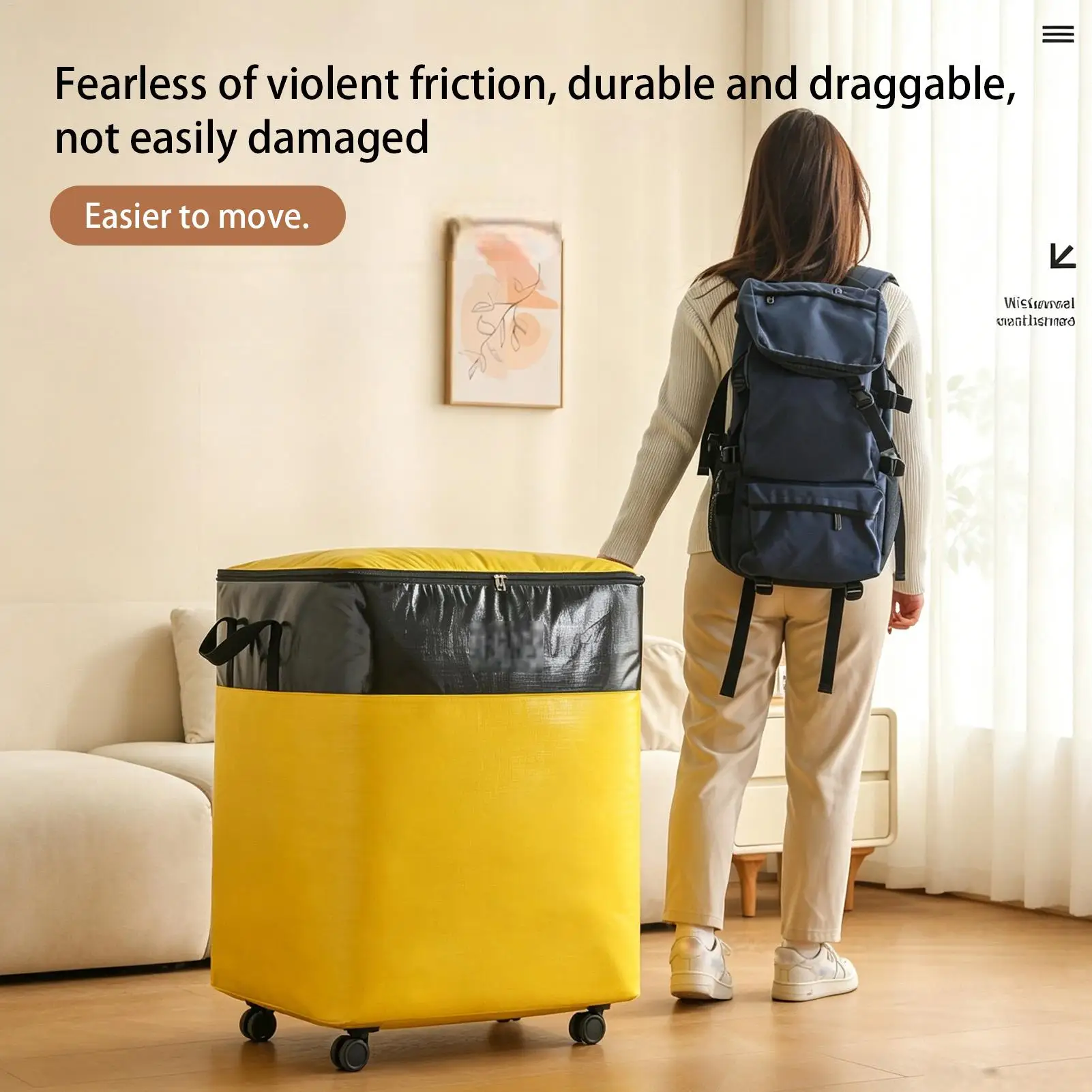 Moving Packing Bag Waterproof Strong Load-bearing Clothes Organizer Transfer Storage Wear-resistant Bag Luggage Bag Packing Case