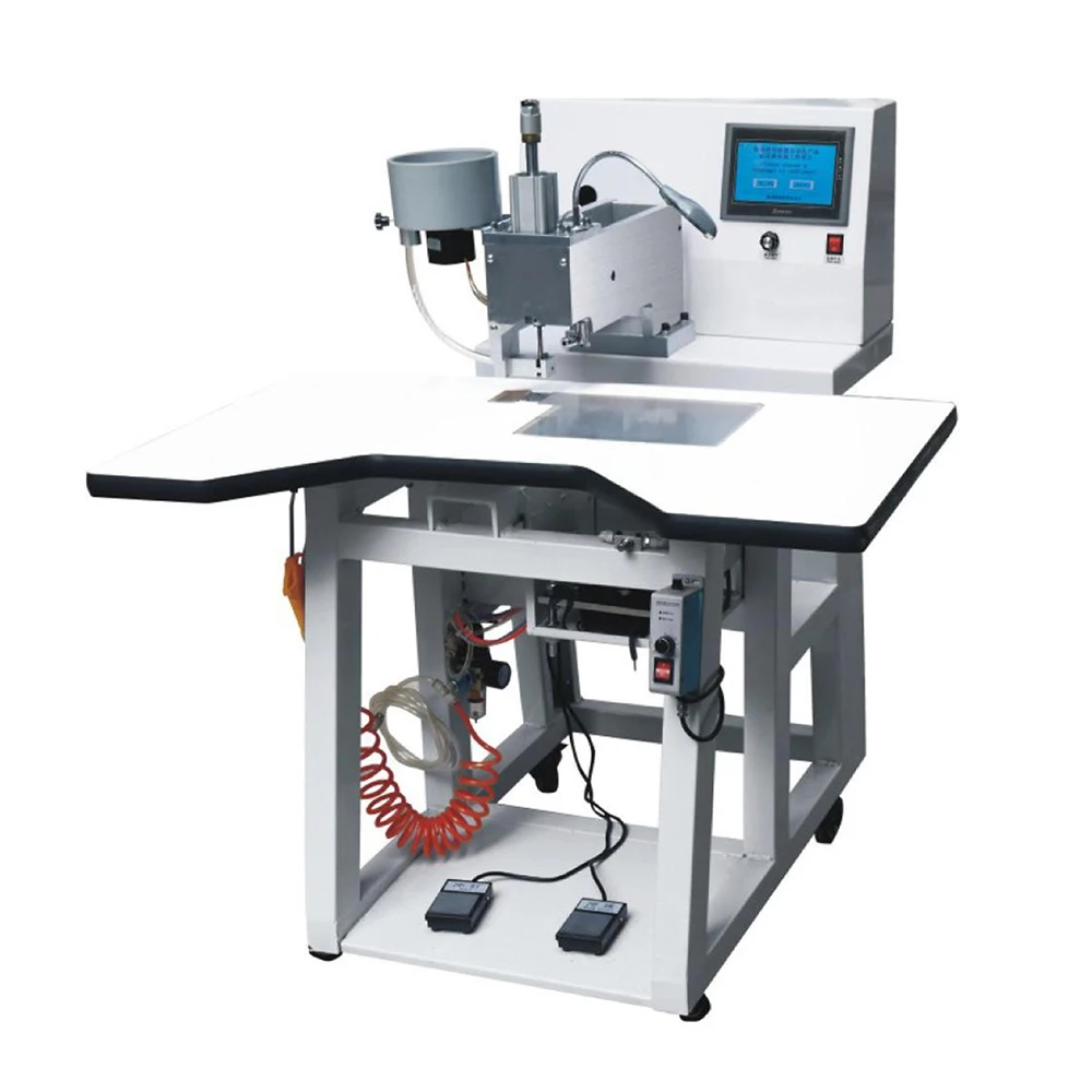 Automatic Beading Attaching Curtain Pearl Embroidery Setting Nail Beads Fixing Machine One Head Manual Cloth