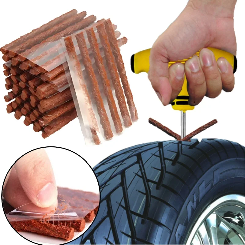 

Motorcycle Car Tire Repair Strip Tubeless Tyre Wheels Puncture Plug Seal Tape Repair Tools Auto Vacuum Tire Repair Rubber Strip