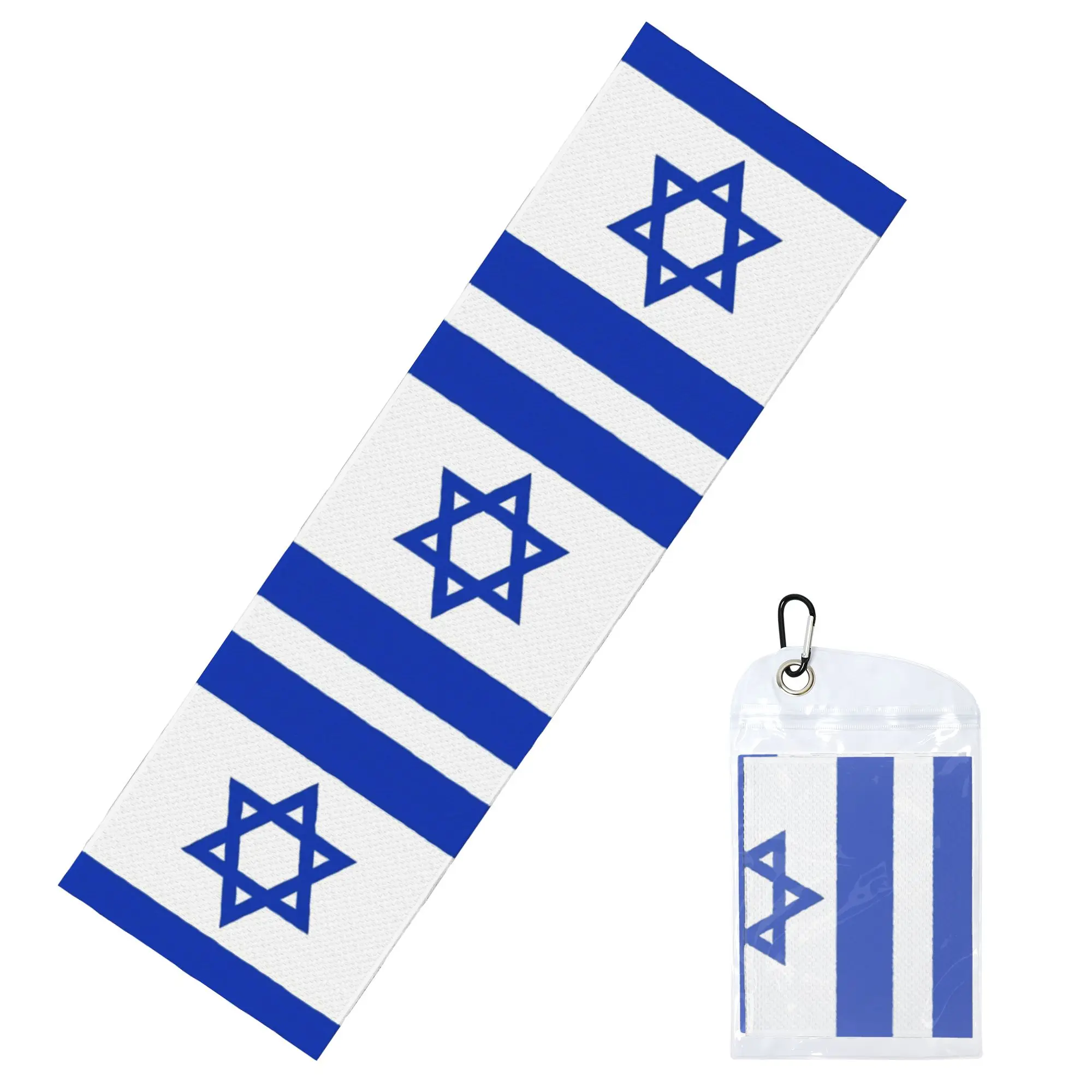 Flag of Israel Cold Exercise Towel  Yoga And Fitness Running Outdoor Activities Travelling Swimming Camping Towels