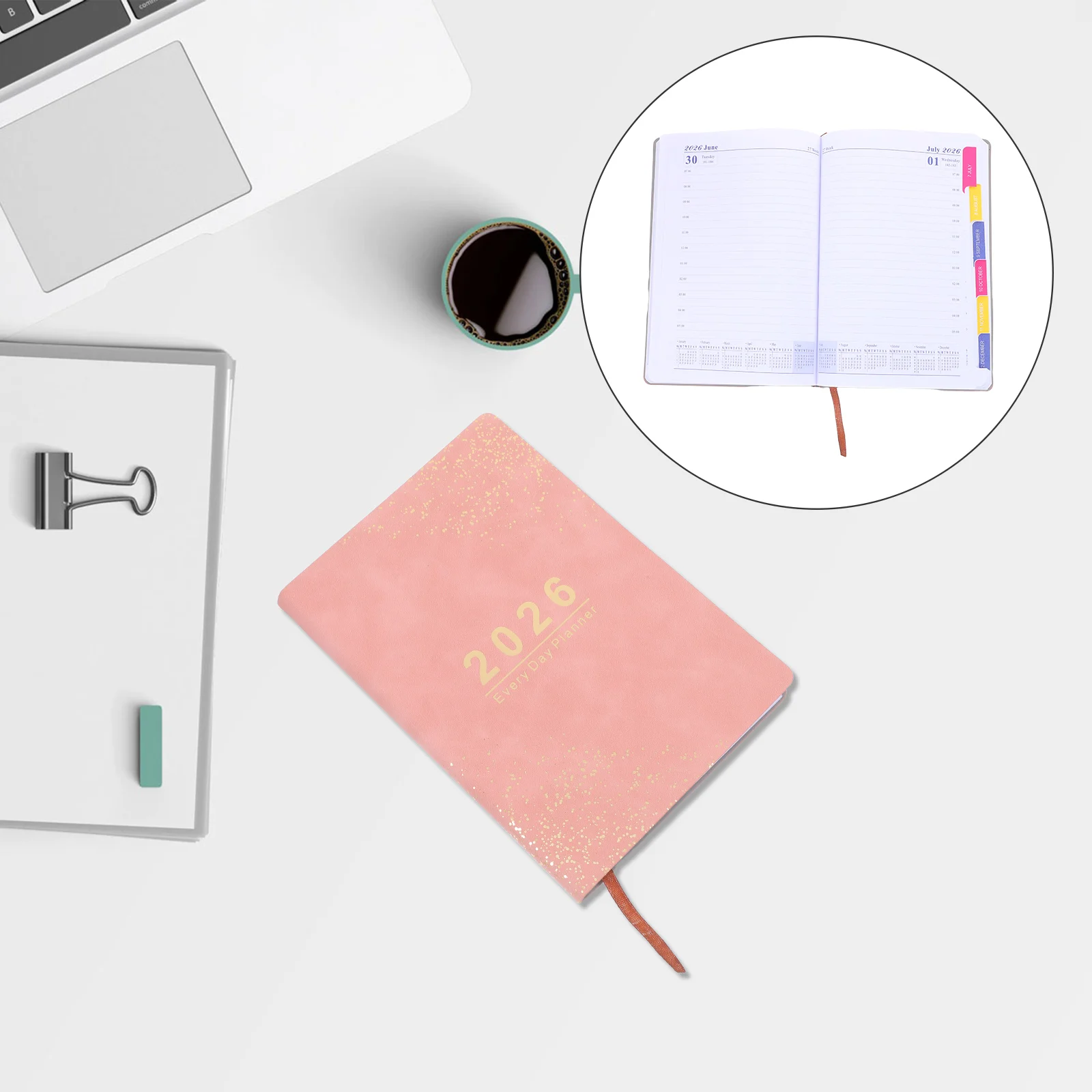 

2026 Calendar Journal A5 Size Monthly Weekly Planner January to December Design Rounded Corners Perfect Gift Office