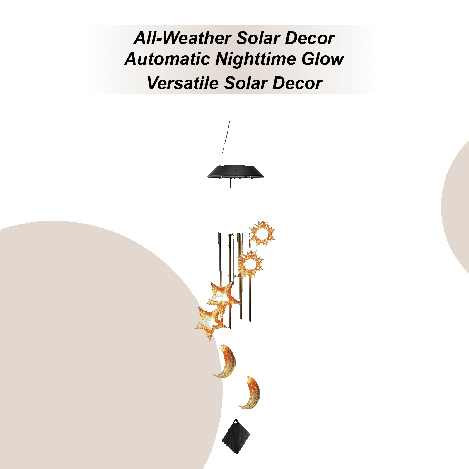 

Solar Wind Chimes Light Up Wind Chimes For Outside Ambient Lighting Waterproof Moon Star Garden Decor Lawn Ornaments For Patio
