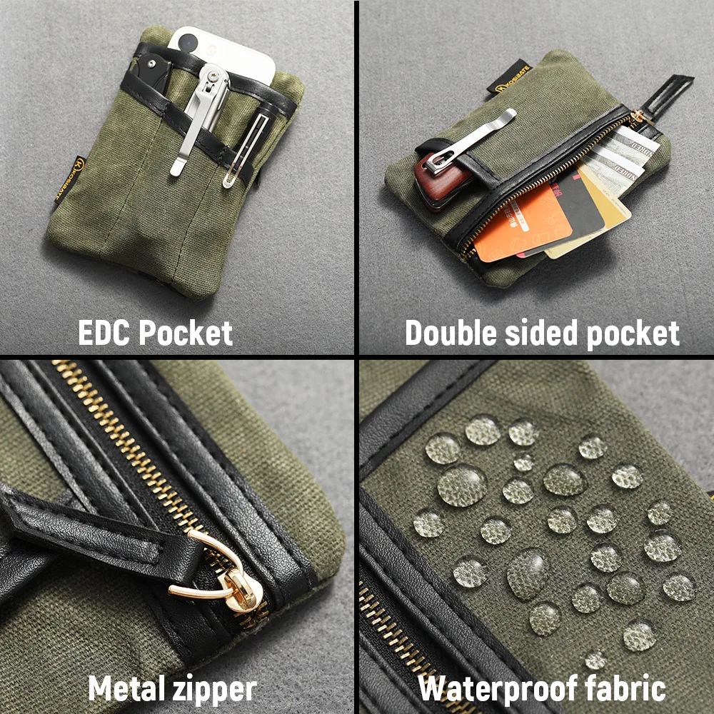 EDC Tools Wallets Pocket Diseño multicompacto para monedas, tarjetas, llaves y herramientas EDC Cartera táctica