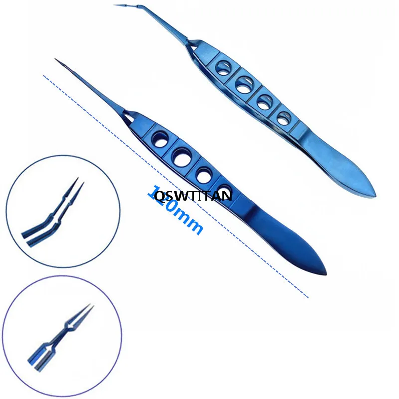 Titanium Akahoshi Prechopper Forceps  Angled /Straight head 120mm long Ophthalmic Forceps surgery Instrument