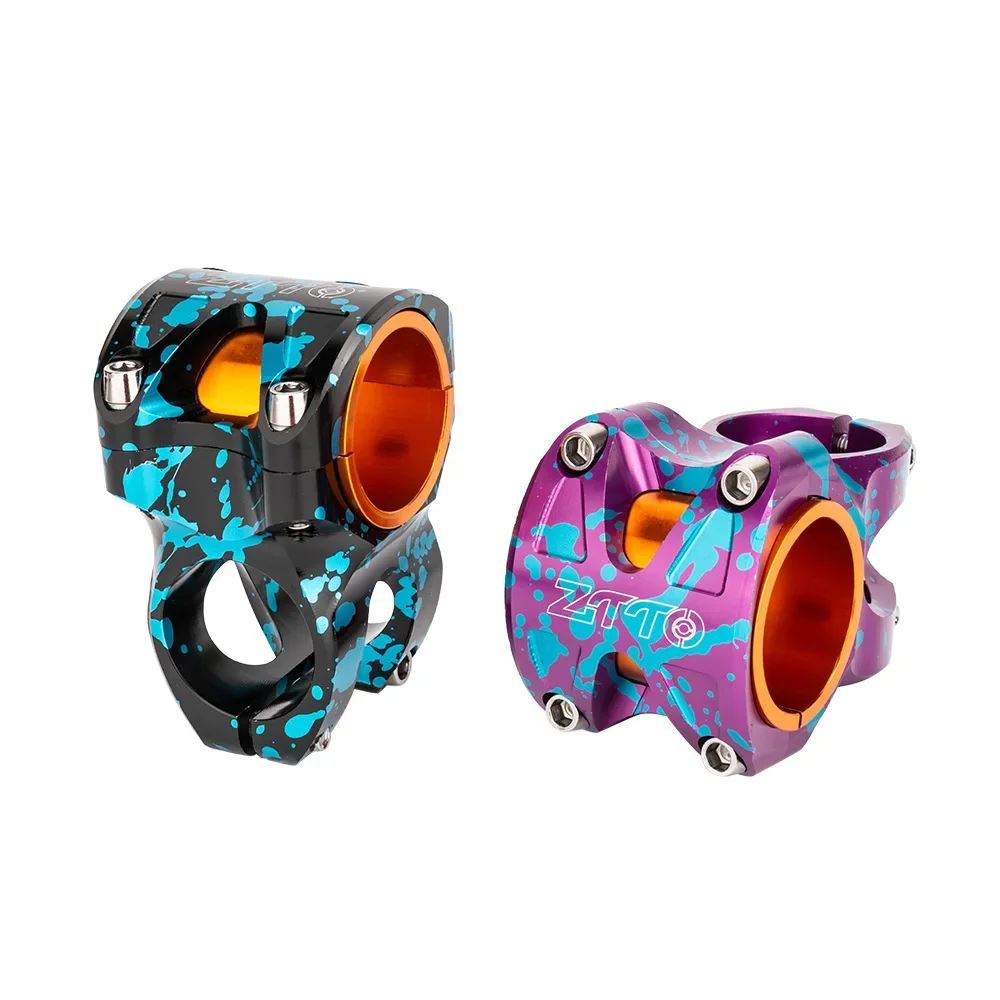 ZTTO Mountain Bike Lightweight Short Stem, Aluminum Alloy, 35mm Length, 0° Rise, Fits 31.8/35mm Handlebar Bicycle Parts