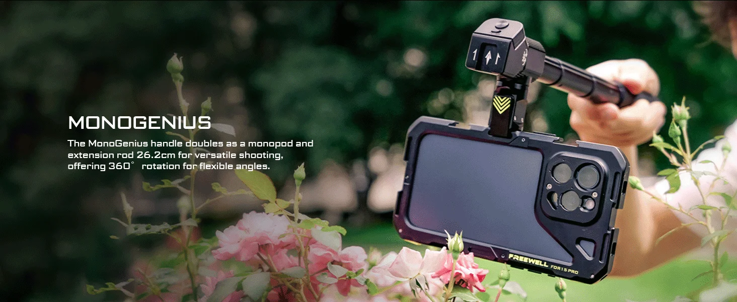 Freewell Smartphone Genius Rig Cage Stativ-Basis-Kit für iPhone 16 / 17 Pro & MAX – Stabilisator für Videoaufnahmen und Filmproduktion – Detail 2