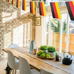 FLAGLINK banderín Alemania de tela – pancarta para festival y fiesta