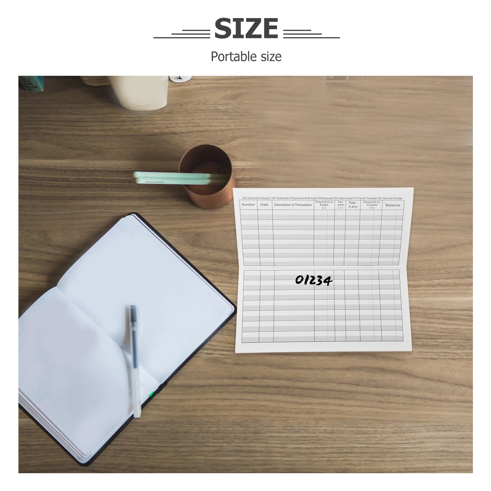 تحقق من سجل تسجيل كتاب التوازن، سجل المعلقات المالية، منظم دفتر الملاحظات الشخصي #3