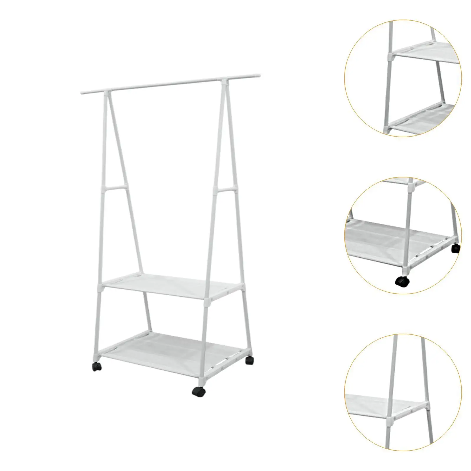 Clothing Rack Bedroom Clothes Rack on Wheels Organizer Storage Wardrobe Sturdy Heavy Duty Hallway Clothes Hanger Stand Metal