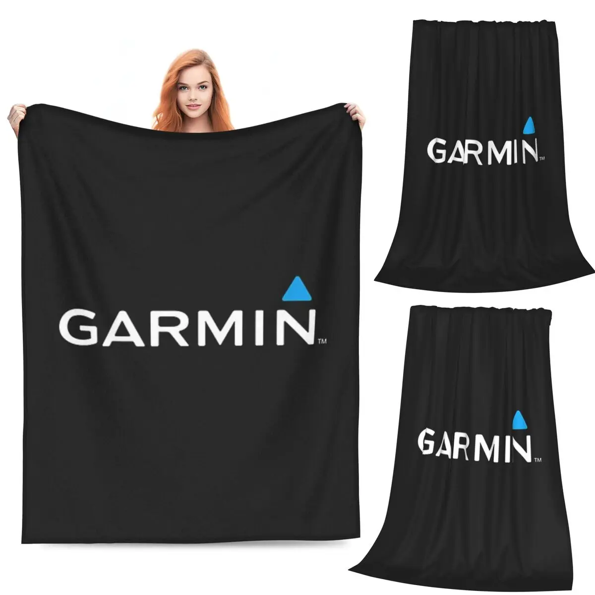 Official Garmin Original Merchandise Classic Blanket Flannel Sofa Throw Blankets for Home Bedroom Travel Throws Bedspread Quilt