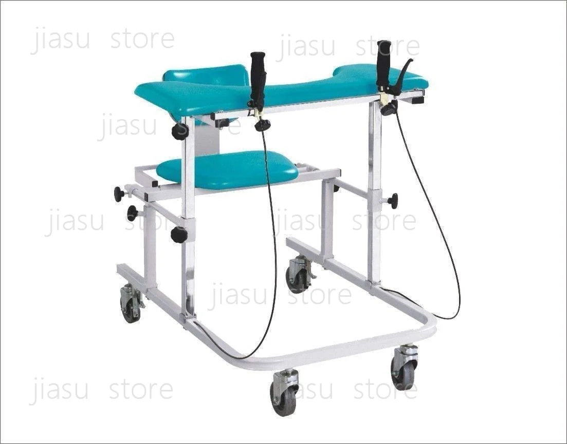 Assisted Walking Trainer with Brake and Base, Gait Aid Lower Limb Adult Rehabilitation Stance Frame