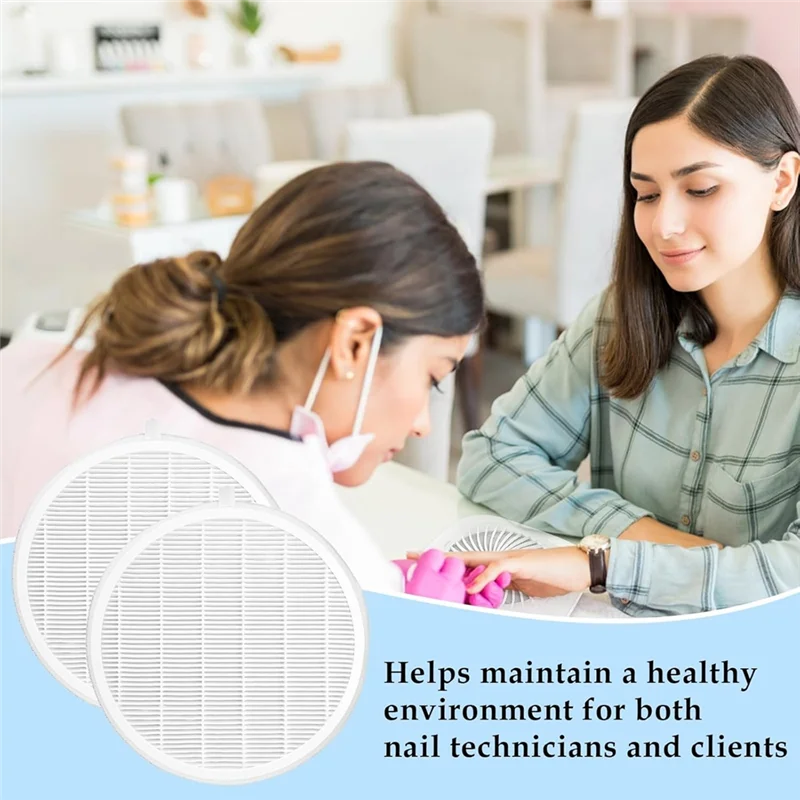 A02M-Nail-Dust Collector Replacement Filter Set(2Pcs) With 1 Brush Attach Ash-Reusable Tool Compatible