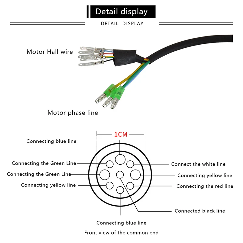전기 자전거 모터 연장 케이블 커넥터, 암-수 전기 자전거 모터 케이블, 전기 자전거 액세서리, 9 핀 M6, M10