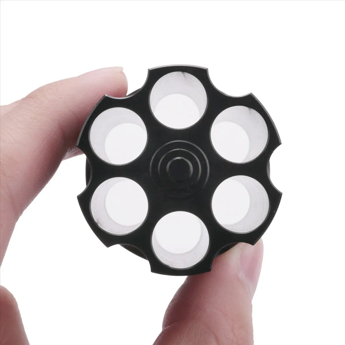 (ˉ﹃ˉ) Pen Holder with 6 Slot Cylinder Design Heavy Duty Non-Slip Aluminum Alloy Ornament