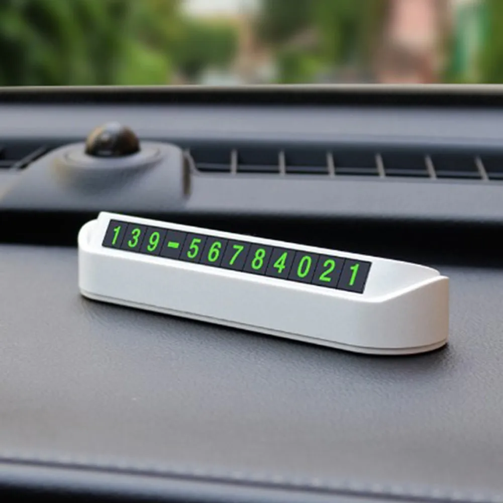 Car Parking Phone Number Display Plate Made with ABS Material Features Magnetic Number Stickers and Privacy Protection - view 2