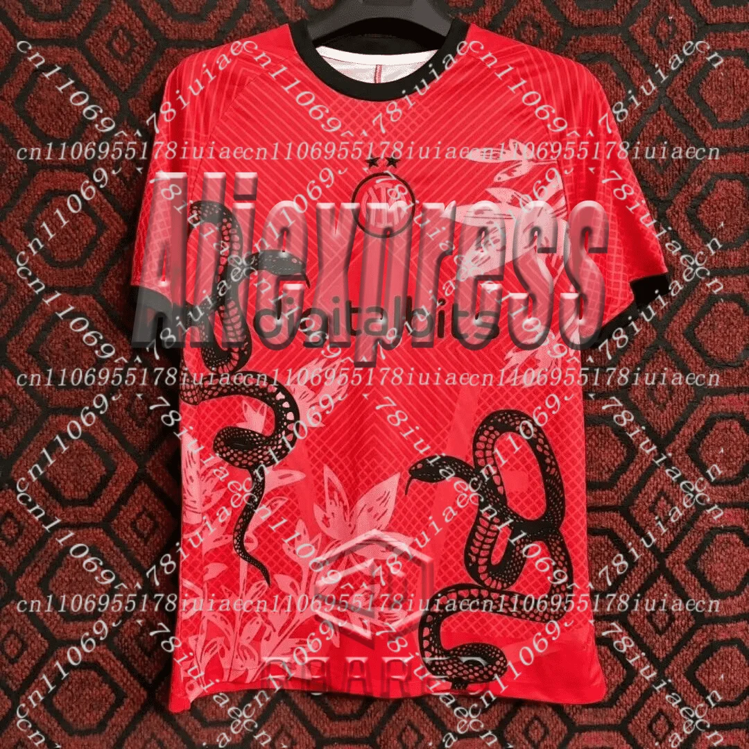 قميص Rossoneri 3D Victory - قميص كرة قدم مستوحى من ميلان، طراز قديم حديث، طباعة فائقة الدقة، بديل جيرسي للمروحة