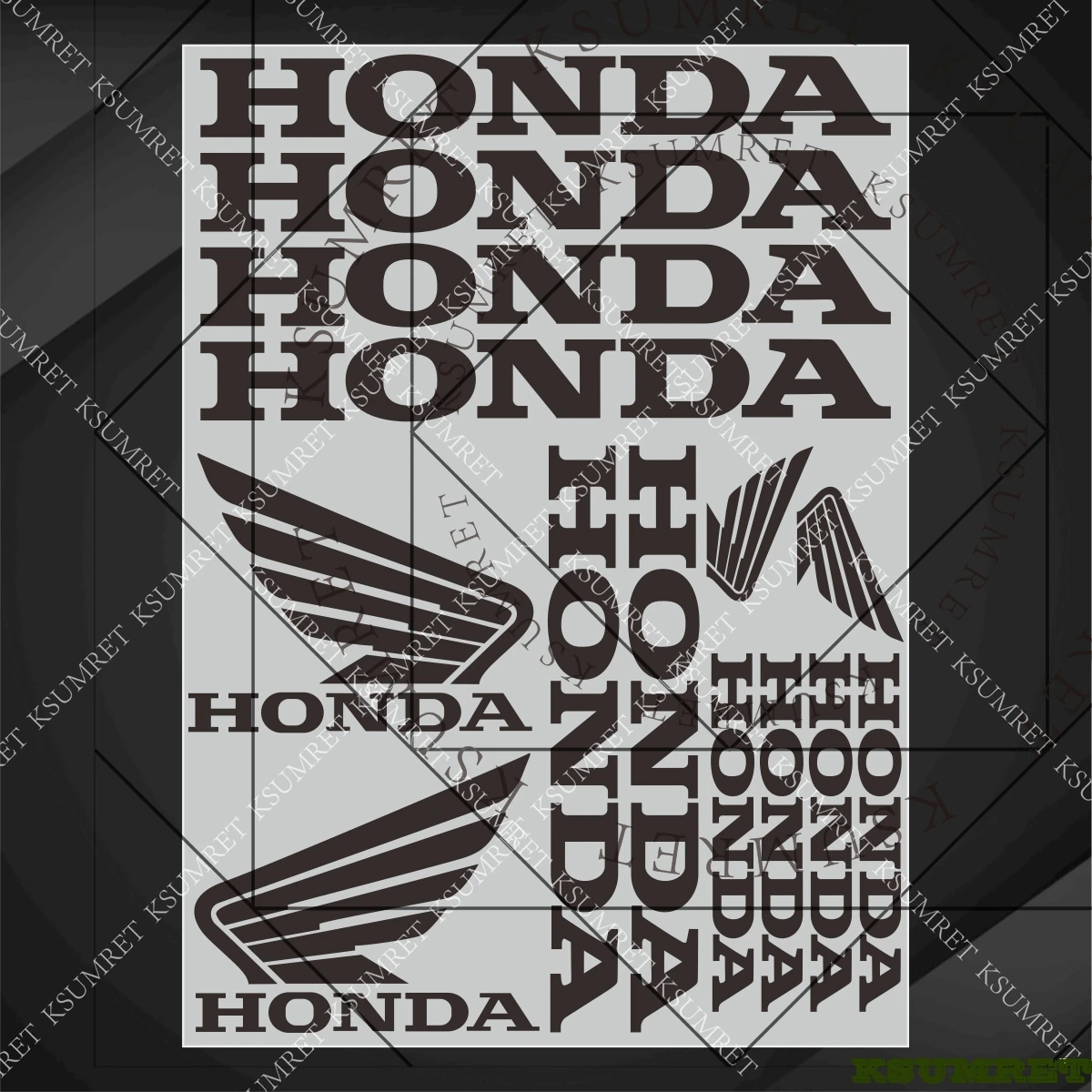 لهوندا دراجة نارية ملصق الشارات خوذة شعار مجموعة