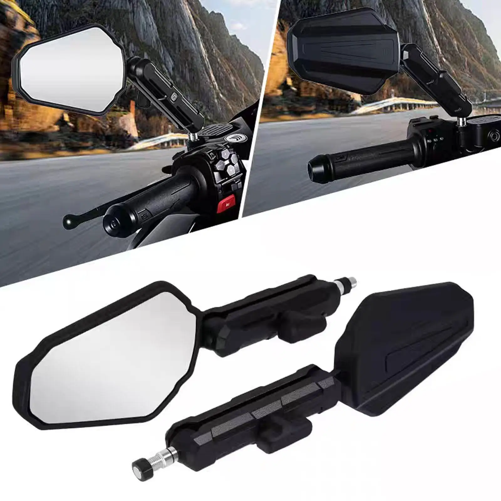 

Зеркала заднего вида для мотоциклов, запасные части для ремонта, быстросъемное, простое в установке крепление на руль, регулируемое крепление, зеркала для мотоциклов