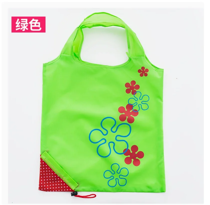 10pcs/lot Hot Creative environmental storage bag Handbag Strawberry Foldable Shopping Bags