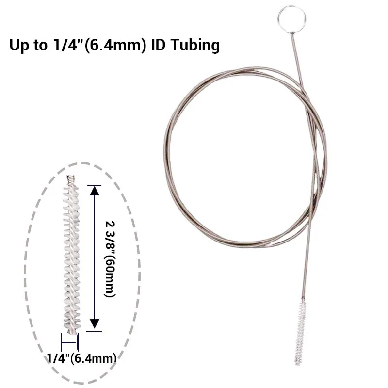 

Applicable To Hose Outlet Tube Spiral Cleaning Brush, Silicone Tube Quick Intubation Straw Cleaning Tool 1.5 Meters Long