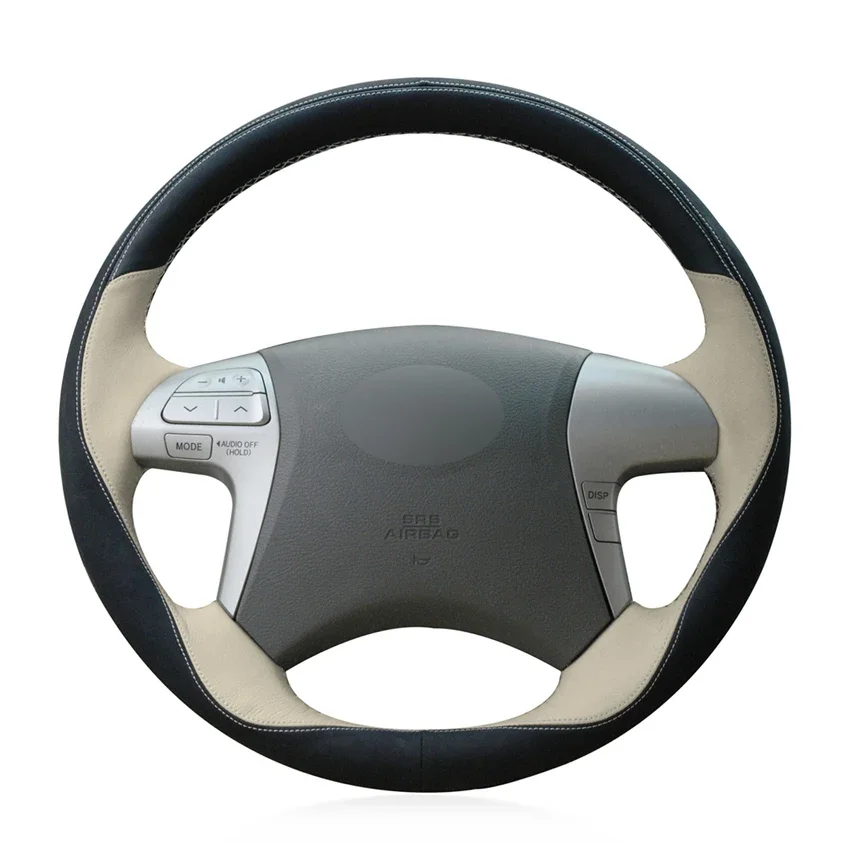 

DIY Hand-Stitched Non-slip Durable Artificial Leather Steering Wheel Cover for Toyota Highlander Camry Interior Accessories