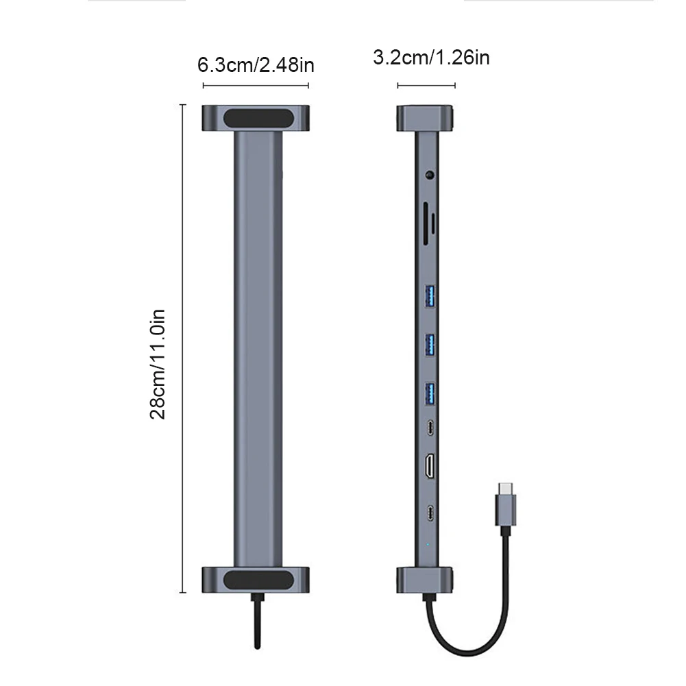 Imagem -06 - Conexões Usb c Headphone e Speaker Hub Dongle 10 em Multiport 100w pd Rj45 Gigabit Ethernet 3.5 mm Aux Macbook Huawei