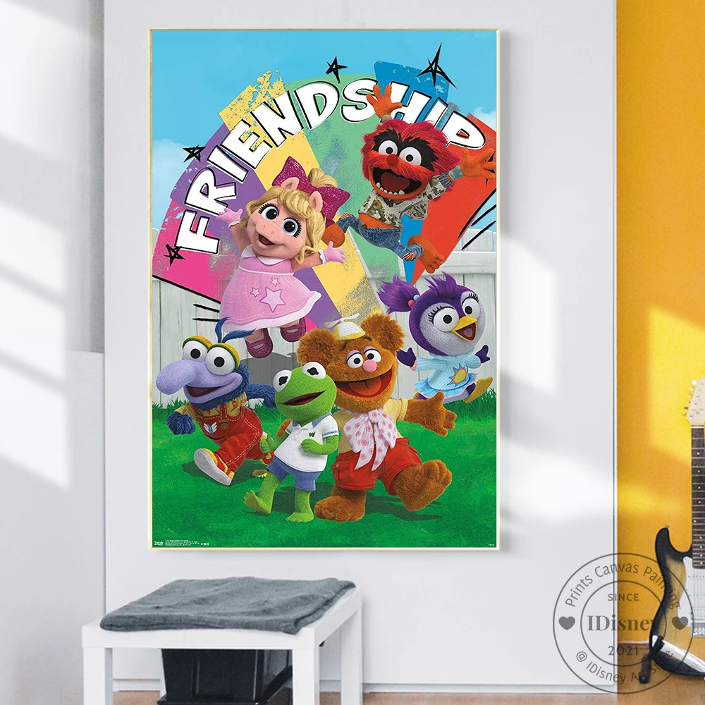 

Disney Muppet Babies Poster Cartoon Friendship Wall Art Prints Awesome Canvas Painting Anime Kids Best Gift Room Home Decoration