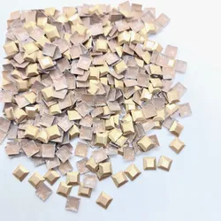 5MM Iron On Bling Square Rhinestuds Garment Hot-Fix Metal Studs Shoe Decoration Silver/Matte Gold Flatback Diy Accessories