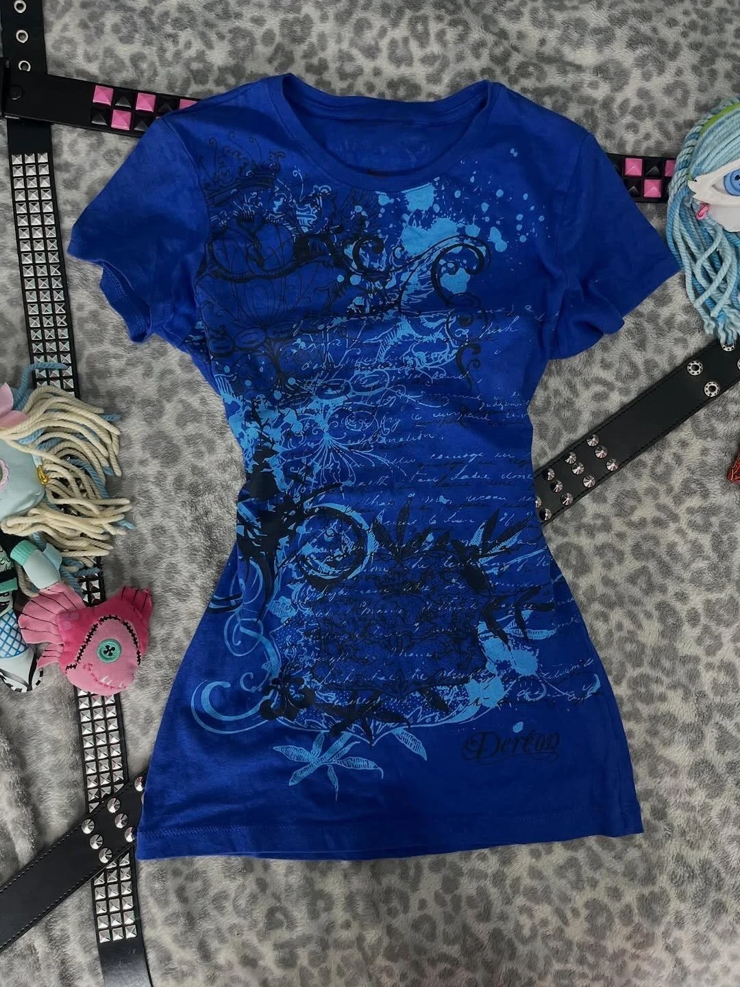 American Retro Letter Print White T-shirt Women Summer 90s Aesthetic Punk Round Neck Tops Gothic Streetwear Slim E-Girl Clothes