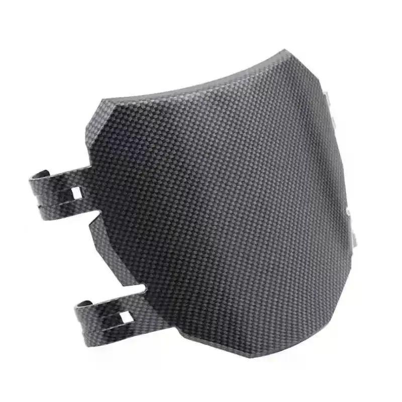 Carbon Fiber Texture Front Mudguard License Plate For Mountain Bike Motorcycle Bicycle Front Wheel Splash Guard