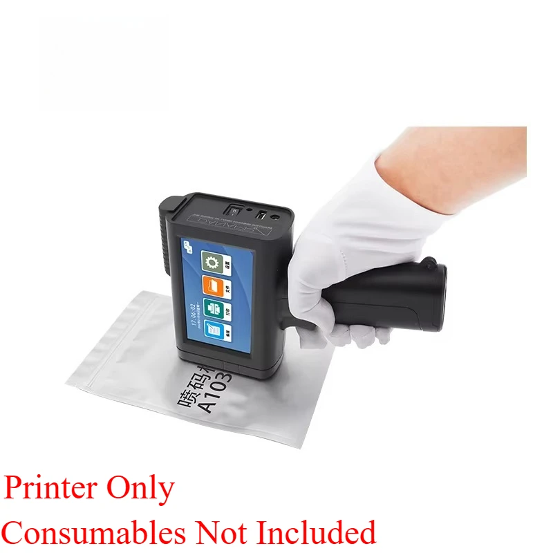 Portable Handheld TIJ Inkjet Printer 600DPI 25.4mm for Packaging Coding