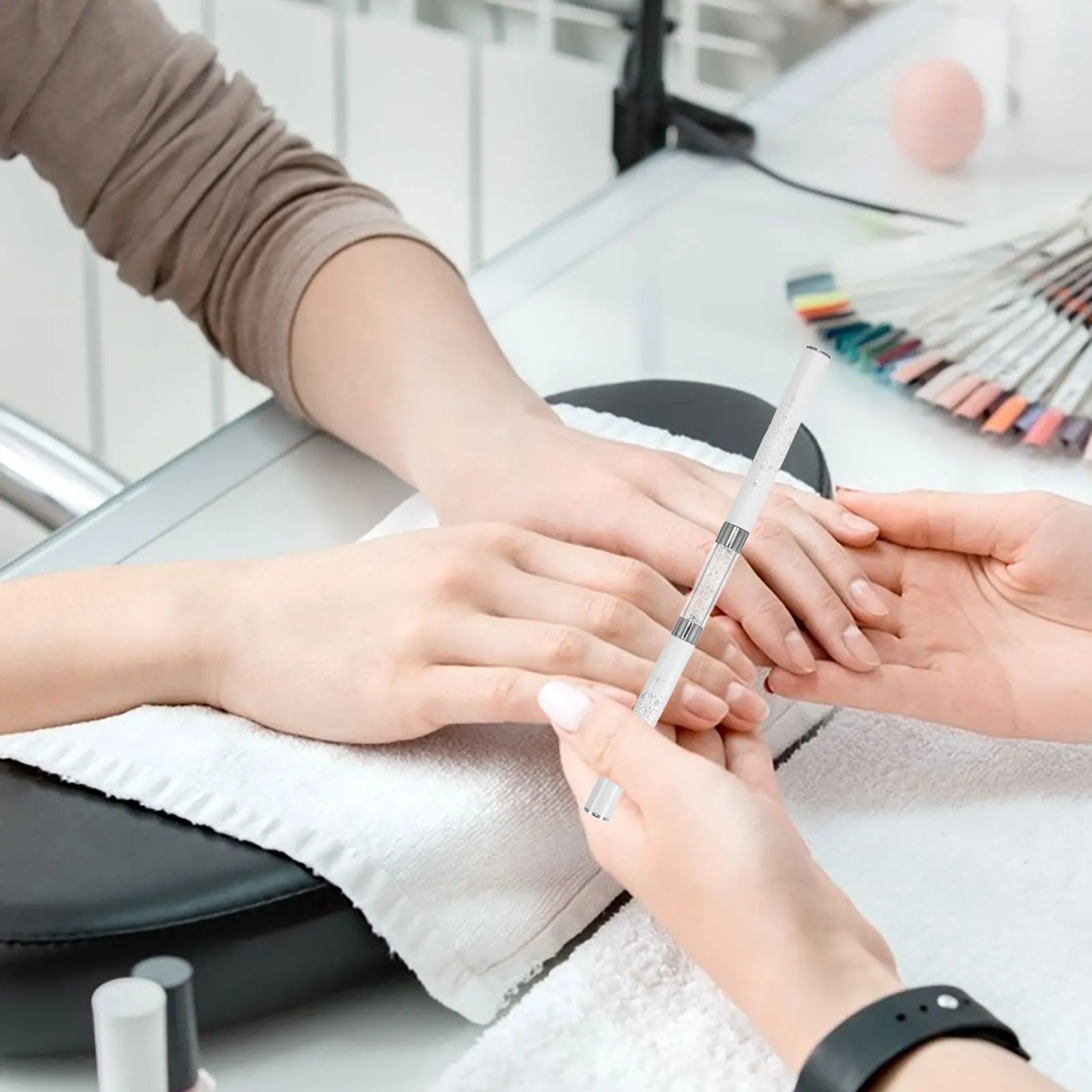 

2Pcs Nail Art Liner Brushes Double Ended for Fine Long Lines Gel Polish Painting Nail Art Detailing Tools Line Brushes for Nails