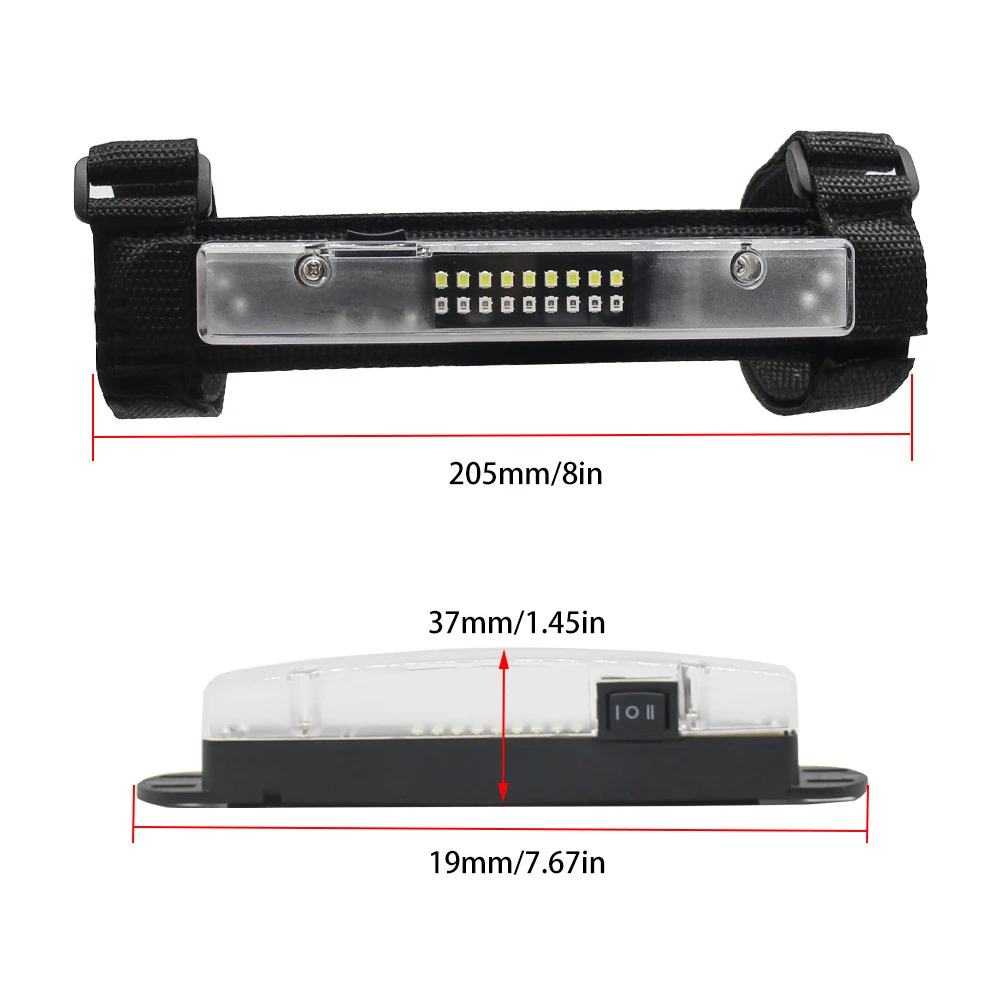 12V 18 Led UTV Dome Light Roll Bar Mount Dual Tone Dome Lamp Bumper Lights  Work Light for UTV ATV Golf