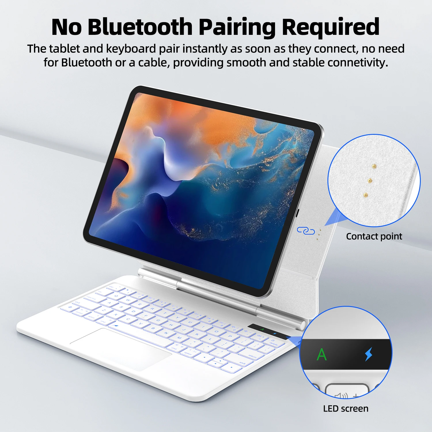 Smart Pogo Pin Keyboard case for iPad Air 11 2025 M3 for iPad Air 6 11 2024 Pro 11 Air 4 Air 5 10.9 Trackpad teclado ipad