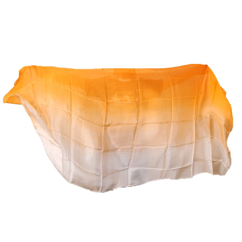 ベリーダンススカーフシルクベールベリーダンスベールショール女性用軽量ハンドスロースカーフショールグラデーションシルクベールダンスパフォーマンス新作