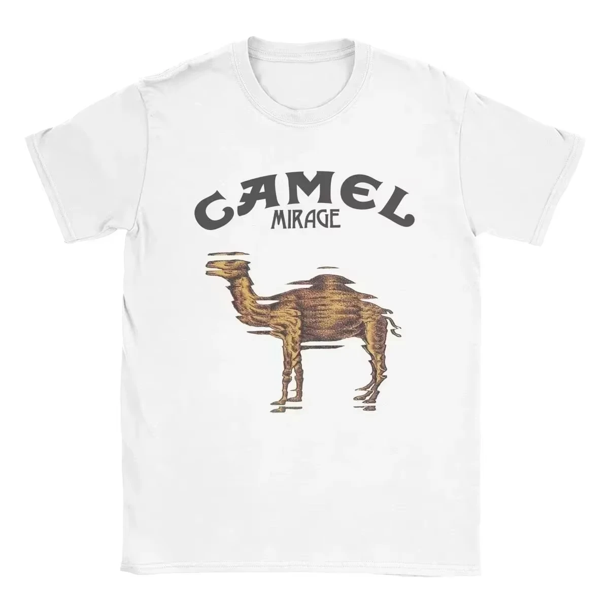 Cool Hot Retro Car Camel Cigarettes T-Shirt Vintage Cotton Tops Tee Short Sleeve Casual Streetwear O