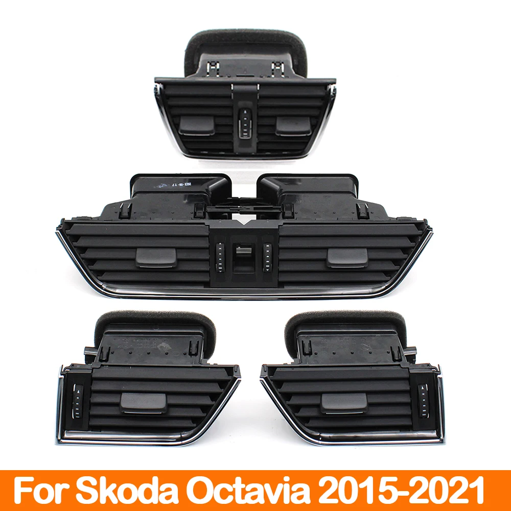 Front Central Left Right Rear Air Conditioning AC Vent Grille Outlet Assembly for Skoda Octavia 2015-2021 5ED820951