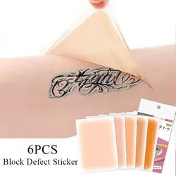 6Pcs Tattoo Scar Acne Cover Up Stickers Full Cover Concealer Sticker Birthmark Concealing Hide Tape Waterproof Flaw Hide Tapes