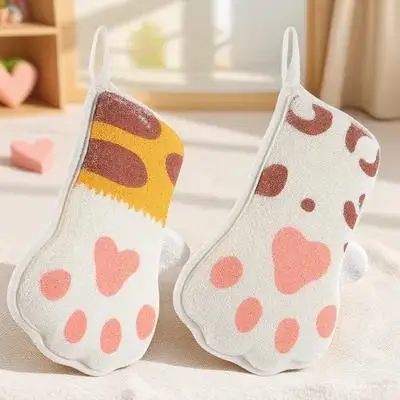 

2pcs Infant Bath Sponge Cartoon Kids Scrubbing Towel Exfoliating Shower Body Wash Tool For Baby Toddler Children Tub Use