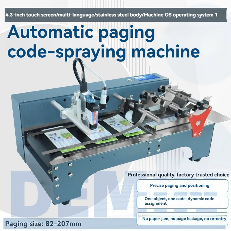 Fully Automatic Desktop Conveyor Inkjet Printer for Production Date Marking, Small Portable Coding Machine