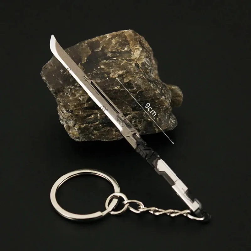 9 سنتيمتر سايبر المفاتيح الحرارية كاتانا تأثيري سبيكة كيرينغ سلاح نموذج السلامة اكسسوارات قلادة حلية عيد ميلاد اللعب هدية الأولاد #2