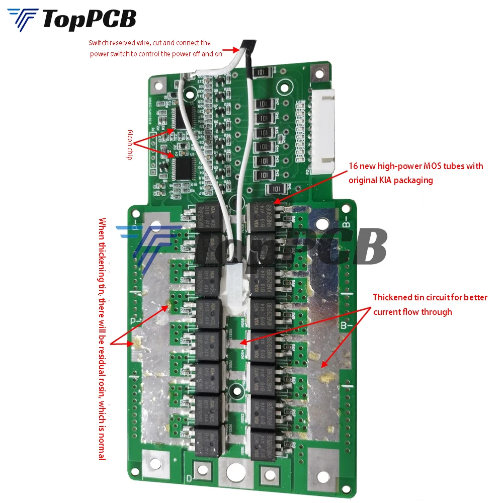 7S 300A 200A 100A BMS Li-ion Lithium Battery Protection Board Car Ebike Inverter Sensor Battery Cell Pack Protection Module