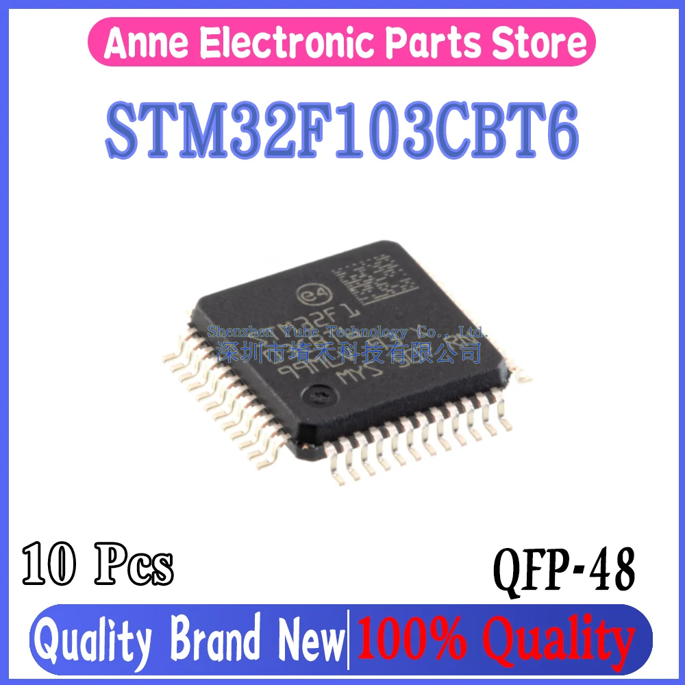 (10piece)100% New STM32F103CBT6 STM32F103CB 32F103CBT6 128KB QFP-48 Chipset